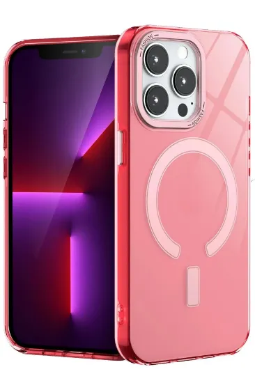 Newface iPhone 15 Pro Kılıf Troy Magsafe Kapak - Pembe resmi