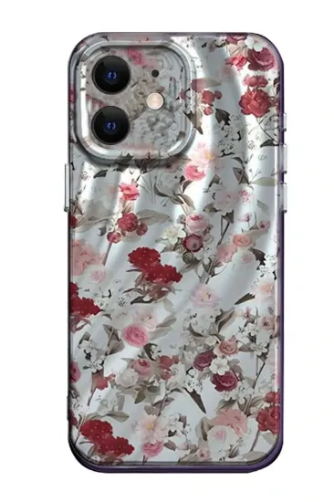 Newface iPhone 11 Kılıf Crew Desenli Kapak - Çiçek resmi