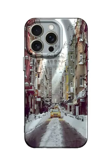 Newface iPhone 13 Pro Kılıf Crew Desenli Kapak - Galata Kulesi resmi