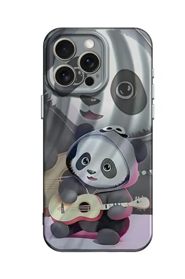 Newface iPhone 13 Pro Kılıf Crew Desenli Kapak - Panda resmi