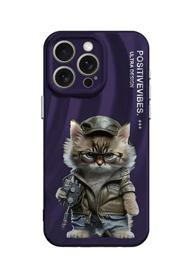 Newface iPhone 14 Pro Max Kılıf Crew Desenli Kapak - Kedi - 2 resmi