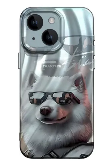Newface iPhone 15 Kılıf Crew Desenli Kapak - Köpek resmi