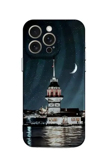Newface iPhone 15 Pro Max Kılıf Crew Desenli Kapak - Kız Kulesi resmi