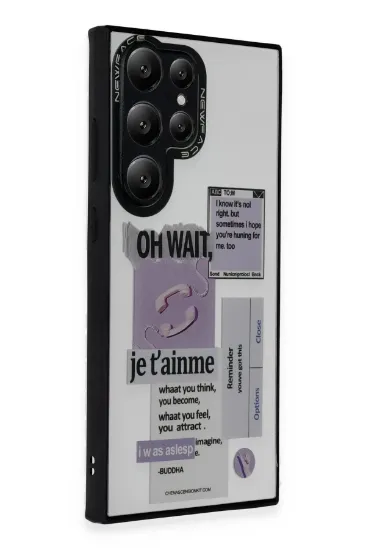 Newface Samsung Galaxy S23 Ultra Kılıf Mirror Desenli Kapak - Mirror - 4 resmi