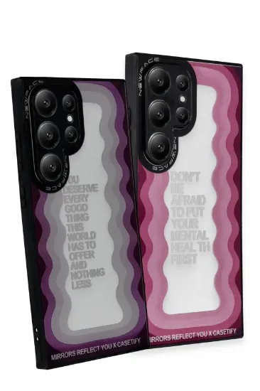 Newface Samsung Galaxy S23 Ultra Kılıf Mirror Desenli Kapak - Mirror - 5 resmi