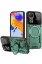 Newface Xiaomi Redmi Note 12 Pro 4G Kılıf Joy Lens Standlı Kapak - Koyu Yeşil resmi