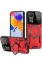 Newface Xiaomi Redmi Note 12 Pro 4G Kılıf Joy Lens Standlı Kapak - Kırmızı resmi