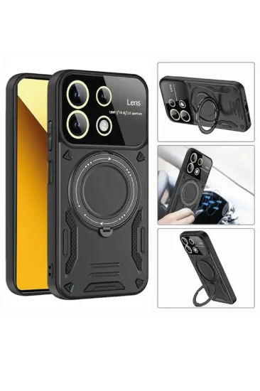 Newface Samsung Galaxy A05 Kılıf Joy Lens Standlı Kapak - Mor resmi