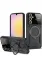 Newface Samsung Galaxy A15 4G Kılıf Joy Lens Standlı Kapak - Siyah resmi