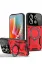 Newface Xiaomi Redmi Note 13 Pro 4G Kılıf Joy Lens Standlı Kapak - Kırmızı resmi