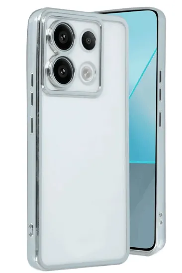 Newface Xiaomi Poco X6 Kılıf Razer Lensli Silikon - Gümüş resmi