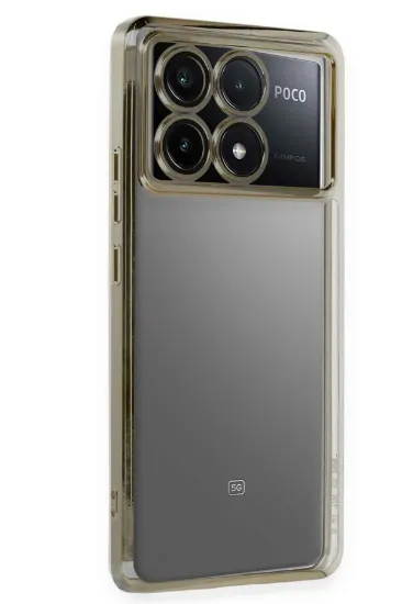 Newface Xiaomi Poco X6 Pro Kılıf Razer Lensli Silikon - Gold resmi