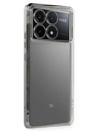 Newface Xiaomi Poco X6 Pro Kılıf Razer Lensli Silikon - Gümüş resmi