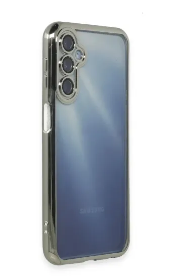 Newface Samsung Galaxy A35 5G Kılıf Razer Lensli Silikon - Gümüş resmi