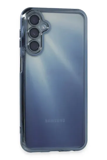 Newface Samsung Galaxy A35 5G Kılıf Razer Lensli Silikon - Sierra Blue resmi
