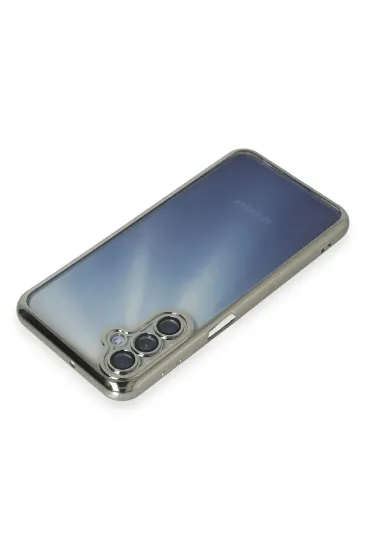 Newface Samsung Galaxy A55 5G Kılıf Razer Lensli Silikon - Gümüş resmi