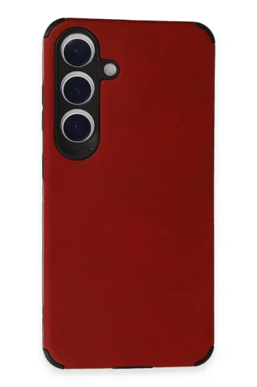 Newface Samsung Galaxy S24 Kılıf Loop Deri Silikon - Kırmızı resmi