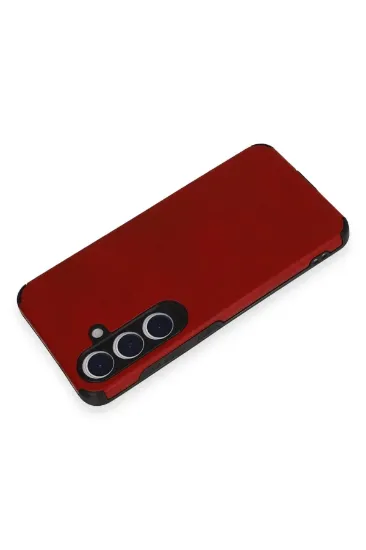Newface Samsung Galaxy S24 Kılıf Loop Deri Silikon - Kırmızı resmi