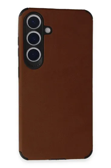 Newface Samsung Galaxy S24 Kılıf Loop Deri Silikon - Kahverengi resmi