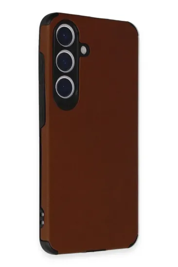 Newface Samsung Galaxy S24 Kılıf Loop Deri Silikon - Kahverengi resmi