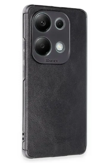 Newface Xiaomi Redmi Note 13 4G Kılıf Loop Deri Silikon - Siyah resmi