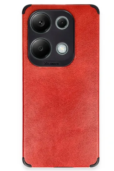 Newface Xiaomi Redmi Note 13 4G Kılıf Loop Deri Silikon - Kırmızı resmi