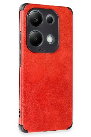 Newface Xiaomi Redmi Note 13 4G Kılıf Loop Deri Silikon - Kırmızı resmi