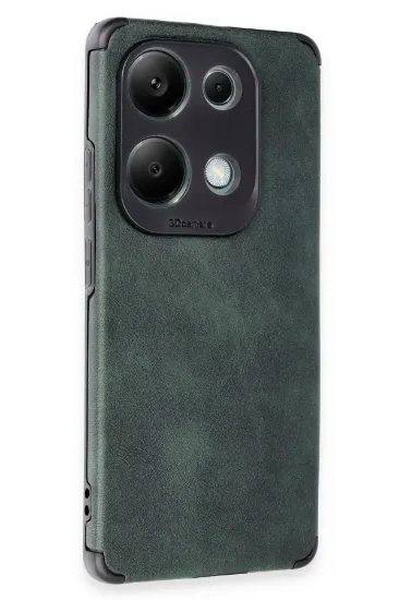 Newface Xiaomi Redmi Note 13 4G Kılıf Loop Deri Silikon - Yeşil resmi