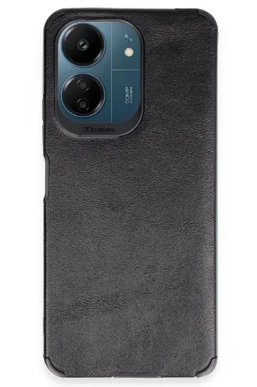 Newface Xiaomi Redmi 13C Kılıf Loop Deri Silikon - Siyah resmi