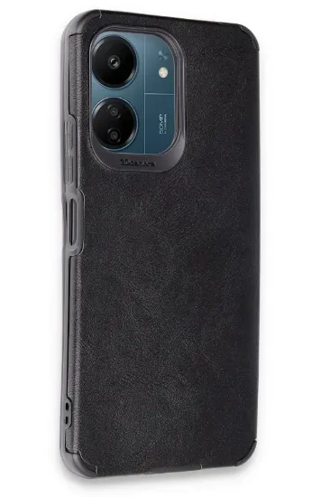 Newface Xiaomi Redmi 13C Kılıf Loop Deri Silikon - Siyah resmi