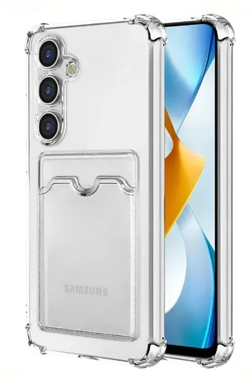 Newface Samsung Galaxy S24 Kılıf Kart Şeffaf Silikon - Şeffaf resmi