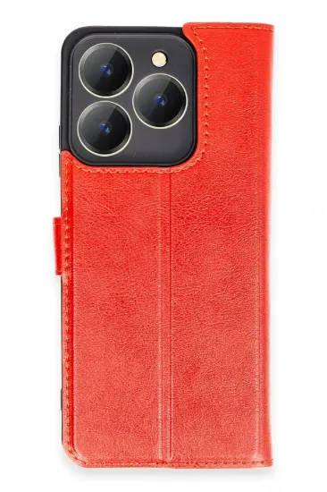 Newface Realme C63 Kılıf Trend S Plus Kapaklı Kılıf - Kırmızı resmi