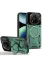 Newface Xiaomi Redmi Note 14 Pro Plus Kılıf Joy Lens Standlı Kapak - Koyu Yeşil resmi