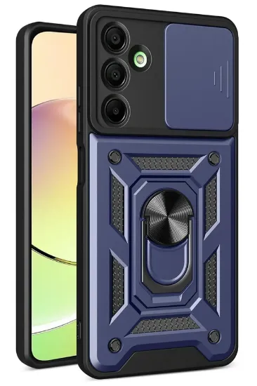 Newface Samsung Galaxy A36 Kılıf Pars Lens Yüzüklü Silikon - Lacivert resmi