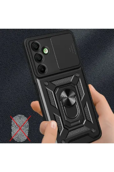 Newface Samsung Galaxy A56 Kılıf Pars Lens Yüzüklü Silikon - Yeşil resmi