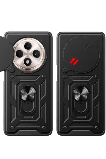 Newface Xiaomi Redmi 14C Kılıf Pars Lens Yüzüklü Silikon - Lacivert resmi