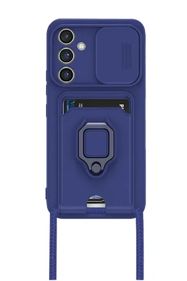 Newface Samsung Galaxy A56 Kılıf Zuma Kartvizitli Yüzüklü Silikon - Lacivert resmi