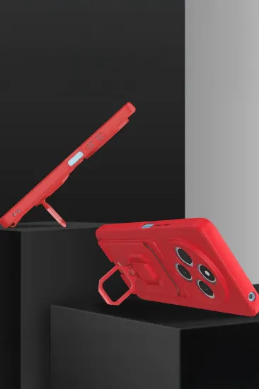 Newface Xiaomi Redmi 14C Kılıf Zuma Kartvizitli Yüzüklü Silikon - Pembe resmi