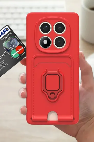 Newface Xiaomi Redmi Note 14 Pro Plus Kılıf Zuma Kartvizitli Yüzüklü Silikon - Pembe resmi