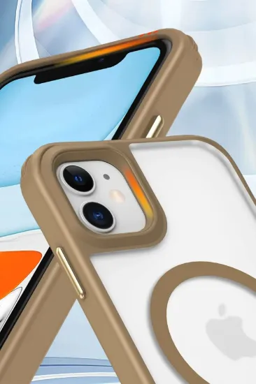 Newface iPhone 12 Kılıf Enka Magsafe Silikon Kılıf - Siyah resmi