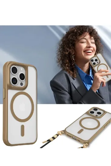 Newface iPhone 14 Pro Max Kılıf Enka Magsafe Silikon Kılıf - Şeffaf resmi