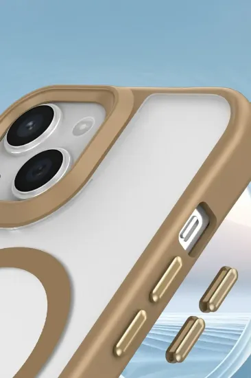 Newface iPhone 15 Plus Kılıf Enka Magsafe Silikon Kılıf - Titan Gri resmi