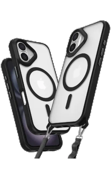 Newface iPhone 16 Kılıf Enka Magsafe Silikon Kılıf - Siyah resmi