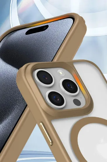 Newface iPhone 16 Pro Max Kılıf Enka Magsafe Silikon Kılıf - Titan Gri resmi