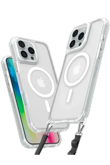 Newface iPhone 16 Pro Max Kılıf Enka Magsafe Silikon Kılıf - Şeffaf resmi