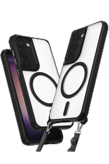 Newface Samsung Galaxy S23 Plus Kılıf Enka Magsafe Silikon Kılıf - Siyah resmi