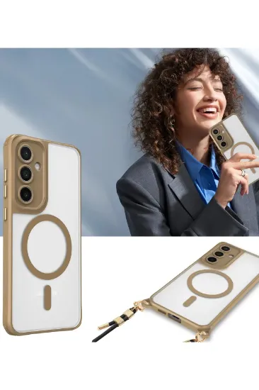 Newface Samsung Galaxy S23 Plus Kılıf Enka Magsafe Silikon Kılıf - Siyah resmi