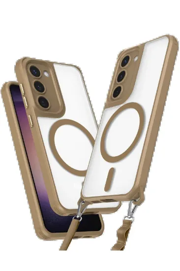 Newface Samsung Galaxy S23 Plus Kılıf Enka Magsafe Silikon Kılıf - Desert resmi