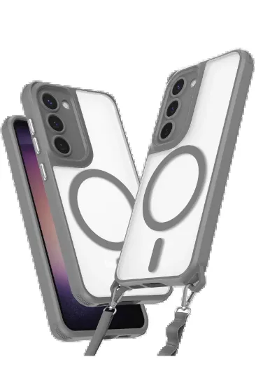 Newface Samsung Galaxy S23 Plus Kılıf Enka Magsafe Silikon Kılıf - Titan Gri resmi