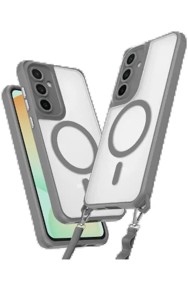 Newface Samsung Galaxy S25 Kılıf Enka Magsafe Silikon Kılıf - Titan Gri resmi